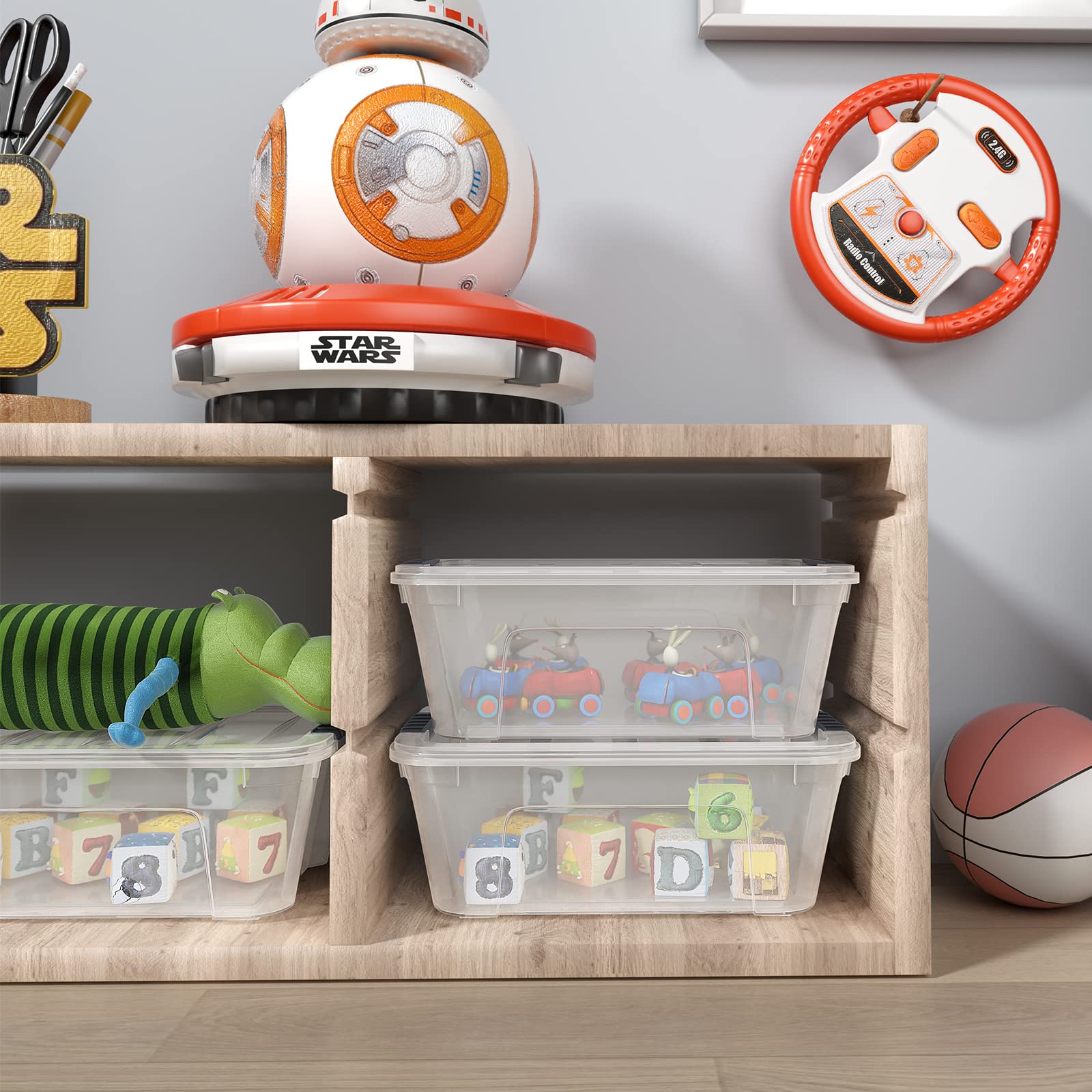 Amazon.co.jp: Giantex (ジャイアンテックス) 蓋付き収納容器 12